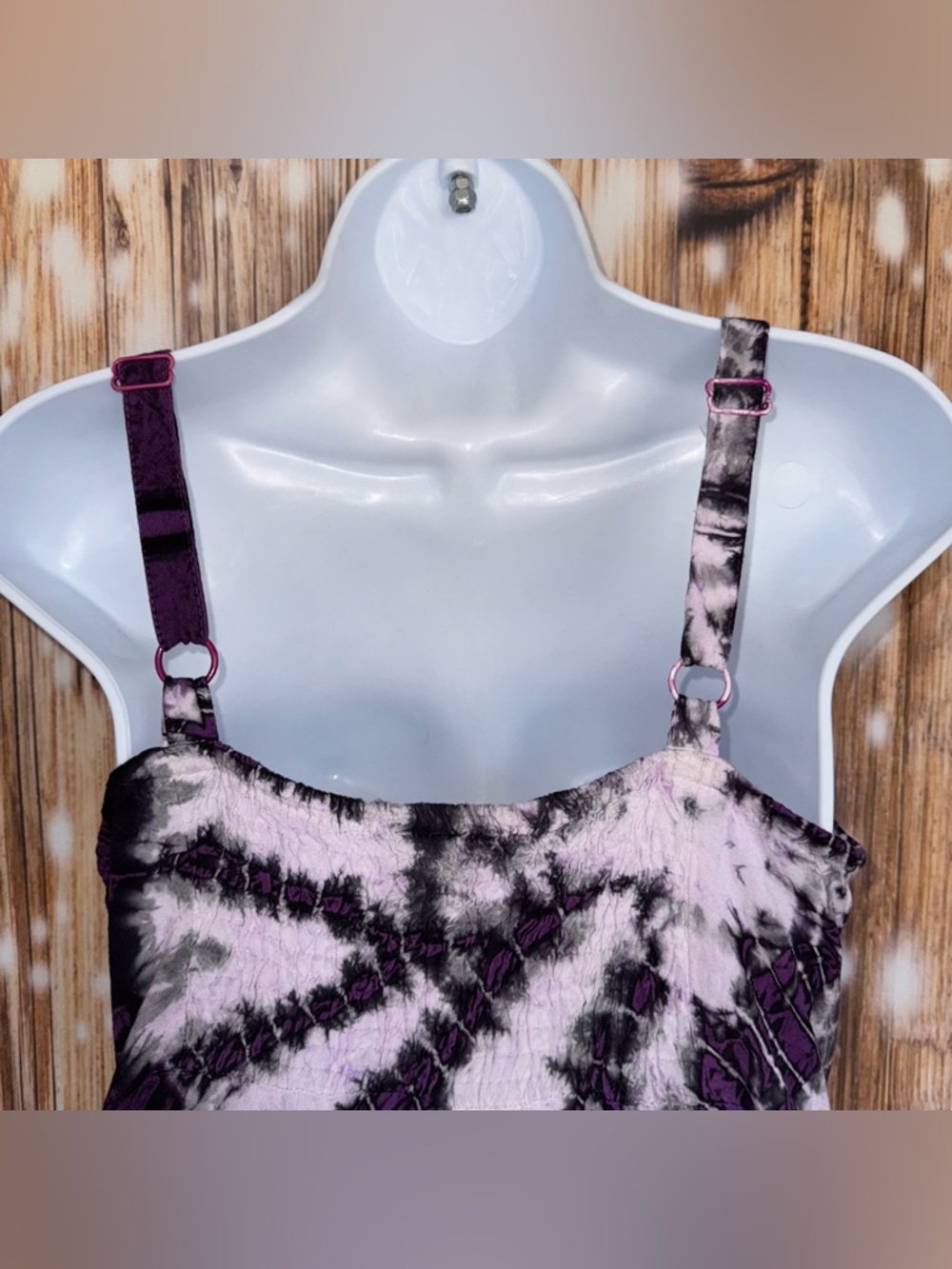 L.S.I. Purple Tie-Dye Boho Fairy Tank Top - Picture 9 of 11